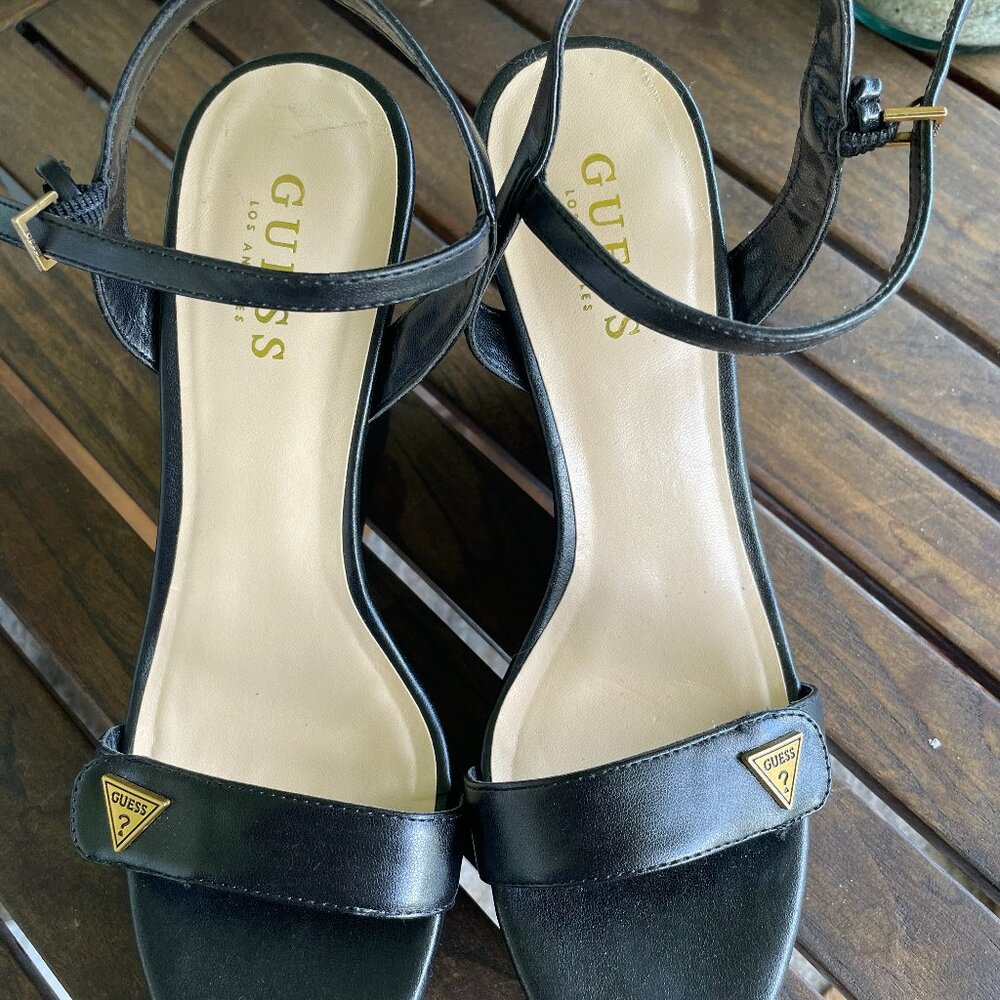 GUESS Black 5" Wedges